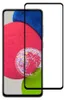 A screen protector is shown placed over a smartphone display. Produktbild-Vorschau