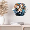 DEQOART Glasbild Echtglas 40x35 cm 'Tigerflorale Pracht' Produktbild-Vorschau 4