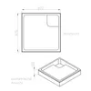 Schulte Duschwanne Adria 100x100 cm, Sanitäracryl Weiß, Set Produktbild-Vorschau 5