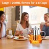 Teekanne mit Siebeinsatz, 1.2L Glas Teekanne mit Sieb, Produktbild-Vorschau 4