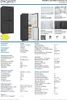 A collage of product images and information for a refrigerator, including a front view, an open view, and detail shots. Produktbild-Vorschau