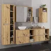 Závěsná koupelnová skříňka VAMI se zrcadlem, dub Artisan, Náhled obrázku produktu 5