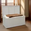 KRINES HOME Truhe / Wäschetruhe aus Rattan (Weiss, Groß) Produktbild-Vorschau 2