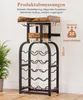 A wine rack with dimensions and weight capacity indicated, placed against a white wall. Anteprima dell’immagine prodotto