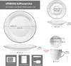 Venedig 18tlg Kaffeeservice Porzellan Weiß Tasse Untertasse Produktbild-Vorschau 6