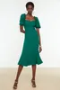 Trendyol Damen Women Fitted Woven Dress Party Midi Basic Produktbild-Vorschau 3