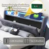 A bed with integrated charging features and LED lighting. Produktbild-Vorschau