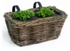 VAN DER LEEDEN Balkonkorb Rattan Grau rechteckig Produktbild-Vorschau 5