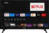 A smart TV screen displaying various apps and recommended content. Produktbild-Vorschau