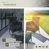 A split image showing outdoor furniture in different weather conditions and highlighting product features. Náhled obrázku produktu