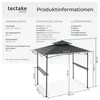tectake® Grillpavillon wetterfest UV-Schutz Stahl anthrazit Produktbild-Vorschau 5