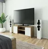 Meuble TV 120 cm en Sonoma et Blanc avec 2 Portes et Voir les images du produit 7