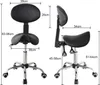 Sgabello da barbiere con schienale ergonomico reclinabile - Anteprima dell’immagine prodotto 7