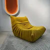 Relax Einzel Sofa Sessel Chillsessel mit Hocker gelb Produktbild-Vorschau 3