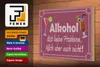 Holzschild Spruch 30x20cm Alkohol öst keine Probleme Produktbild-Vorschau 3