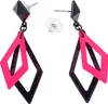 "Schwarz Und Neon Pinke Rhombus Ohrringe" Produktbild-Vorschau 6