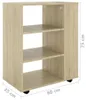 vidaXL Rollschrank Sonoma-Eiche 60x35x75 cm Holzwerkstoff Produktbild-Vorschau 8