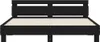 A front view of a black bed frame with a slatted base. Náhled obrázku produktu