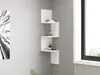 A white corner shelf unit is mounted on a light gray wall next to a window. Anteprima dell’immagine prodotto