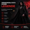 Kostium wampira na Halloween, czarny płaszcz z kapturem, Podgląd zdjęcia produktu 5