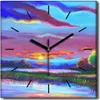 Coloray Uhr auf Leinwand 30x30 cm Wand Uhr Dekoration Produktbild-Vorschau 1