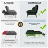COMHOMA Sofa Schlafsofa mit Schlaffunktion, überzug Futon Produktbild-Vorschau 3