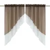 Delien Voile Scheibengardine Bogen 2-Teilige Kleinfenster Produktbild-Vorschau 3