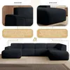 AX LIVING XXL Sofa U Form Didim Dunkelgrau 378cm breit Produktbild-Vorschau 6