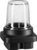 A close-up studio shot of a blender jar attachment. Voir les images du produit