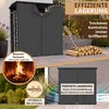 Haardhoutrek buiten met dak en 2 afdekzeilen 185x70x185 cm Productafbeelding-voorbeeld 5