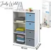 Armoire - 3 niches - 4 tiroirs - 62 x 29,5 x 96 cm Voir les images du produit 2