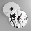 Wanduhr - Rund - Glasuhr - Asiatisch Aquarell Bambus - Produktbild-Vorschau 2