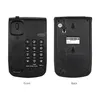 Front and back views of a black corded telephone. Podgląd zdjęcia produktu