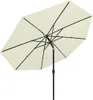 vidaXL Sonnenschirm mit Aluminium-Mast 3-lagig Sandfarbe Produktbild-Vorschau 1