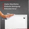 Schulte Duschwanne Adria 140x80 cm, Sanitäracryl Weiß, Set Produktbild-Vorschau 7