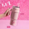 Paris Hilton  pinke Edelstahl Trinkflasche mit Produktbild-Vorschau 10