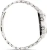 Side view of a silver metal watch band and watch case. Podgląd zdjęcia produktu