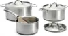 A set of stainless steel pots and pans on a white background. Náhled obrázku produktu