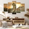 Bild auf Leinwand - Leinwandbild - Löwen Sonnenuntergang Produktbild-Vorschau 7