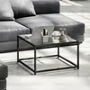 HOMCOM Čtvercový odkládací stolek / noční stolek s deskou z Náhled obrázku produktu 2