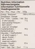 A nutrition information label with text in multiple languages. Voir les images du produit