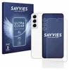 A product shot of a phone screen protector packaging and a phone with a screen protector applied. Produktbild-Vorschau