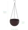 A brown woven hanging planter with attached chains. Produktbild-Vorschau