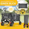 TRESKO® Bollerwagen faltbar 215L mit Bremse | Handwagen Produktbild-Vorschau 2