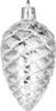 A single silver pinecone Christmas ornament is shown against a white background. Produktbild-Vorschau