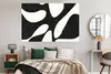 MuchoWow® Poster Pflanze - Schwarz - Minimalismus 180x120 Produktbild-Vorschau 4