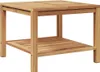 A wooden coffee table with a lower shelf, shown from a three-quarter angle against a white background. Náhled obrázku produktu