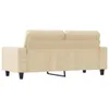 vidaXL 2-Sitzer-Sofa Creme 140 cm Stoff Produktbild-Vorschau 5