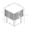 A technical drawing of a small cabinet with dimensions indicated. Podgląd zdjęcia produktu