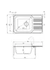 1-bowl steel sink with drainer Anteprima dell’immagine prodotto 3